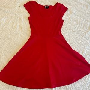 Red stretchy and comfy business professional dress